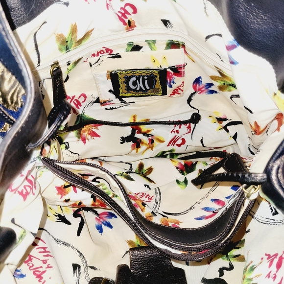 Chi by Falchi Hobo Tapestry Shoulder Bag Italy - Picture 7 of 10